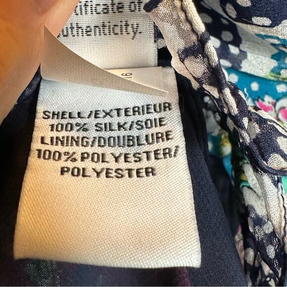 2/$25 Dianne Von Furstenberg Camila Silk Top Off Shoulder Blouse Beach Vacation - Picture 10 of 15